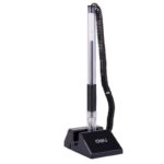 Pix cu bila Deli 6791, 0.5mm, cu suport birou, corp transparent, grip cauciucat, scris negru - imagine 6