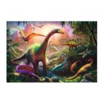 Puzzle carton 100 piese Trefl World of dinosaurs, 16277, 5+ ani - imagine 2